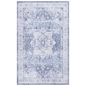 Safavieh Arizona 6'-0&quot x 9'-0&quot Polyester Power Loomed Rug in Gray/ Ivory