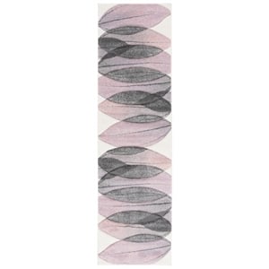 Safavieh Hollywood 2'-3&quot x 8'-0&quot Polypropylene Power Loomed Rug in Ivory /Purple