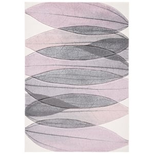 Safavieh Hollywood 5'-3&quot x 7'-6&quot Polypropylene Power Loomed Rug in Ivory /Purple