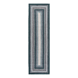 Safavieh Braided 2'-3&quot x 8'-0&quot Polypropylene Hand Woven Rug in Teal /Multi-Color