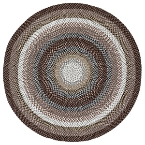 Safavieh Braided 2'-0&quot x 4'-0&quot Polypropylene Hand Woven Rug in Brown/Multi-Color