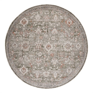 Safavieh Grove 6'-7&quot x 6'-7&quot Polypropylene Power Loomed Rug in Green / Gray