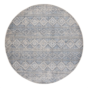 Safavieh Grove 6'-7&quot x 6'-7&quot Polypropylene Power Loomed Rug in Blue / Ivory