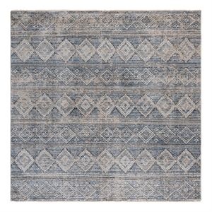 Safavieh Grove 6'-7&quot x 6'-7&quot Polypropylene Power Loomed Rug in Blue / Ivory
