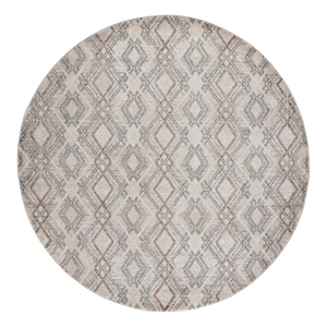 Safavieh Grove 6'-7&quot x 6'-7&quot Polypropylene Power Loomed Rug in Ivory / Blue/Rust