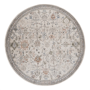 Safavieh Grove 6'-7&quot x 6'-7&quot Polypropylene Power Loomed Rug in Ivory / Rust/Blue