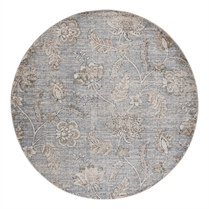 Safavieh Grove 6'-7&quot x 6'-7&quot Polypropylene Power Loomed Rug in Blue / Ivory