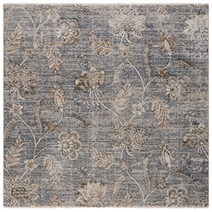 Safavieh Grove 6'-7&quot x 6'-7&quot Polypropylene Power Loomed Rug in Blue / Ivory