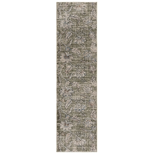 Safavieh Grove 2'-2&quot x 8'-0&quot Polypropylene Power Loomed Rug in Green / Ivory