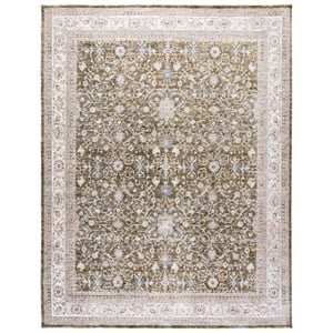 Safavieh Martha Stewart April 9'-0&quot x 12'-0&quotPolyesterPowerLoomedRuginIvory/Green