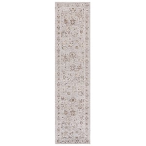 Safavieh Miranda 2'-0&quot x 8'-0&quot Polyester Power Loomed Rug in Gray/ Ivory / Beige