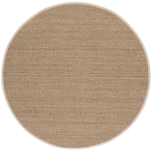 Safavieh Natural Fiber 6'-0&quot x 6'-0&quot Power Loomed Rug in Natural/Beige