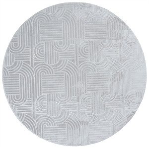 Safavieh Loft 600 6'-0&quot x 6'-0&quot Polyester Power Loomed Rug in Gray