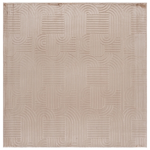 Safavieh Loft 600 6'-0&quot x 6'-0&quot Polyester Power Loomed Rug in Light Brown