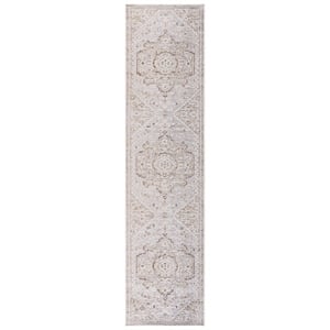 Safavieh Miranda 2'-0&quot x 8'-0&quot Polyester Power Loomed Rug in Beige / Gray /Ivory