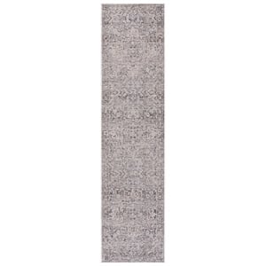 Safavieh Miranda 2'-0&quot x 8'-0&quot Polyester Power Loomed Rug in Gray/ Ivory