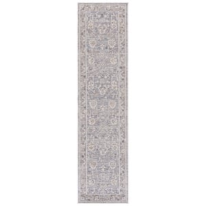 Safavieh Miranda 2'-0&quot x 8'-0&quot Polyester Power Loomed Rug in Gray/ Ivory / Beige