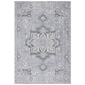 Safavieh Miranda 5'-0&quot x 8'-0&quot Polyester Power Loomed Rug in Gray/ Ivory / Beige