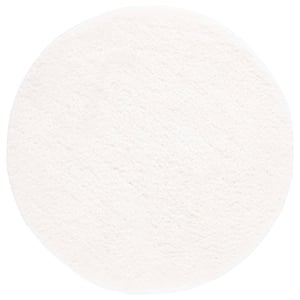 Safavieh Luxe Shag 8'-0&quot x 8'-0&quot Polyester Hand Tufted Rug in Ivory