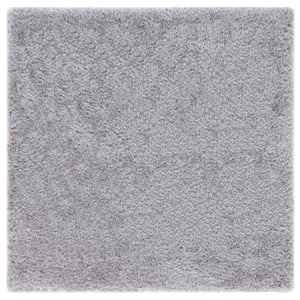 Safavieh Luxe Shag 4'-0&quot x 4'-0&quot Polyester Hand Tufted Rug in Gray