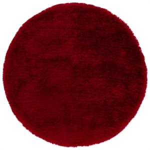 Safavieh Luxe Shag 4'-0&quot x 4'-0&quot Polyester Hand Tufted Rug in Red