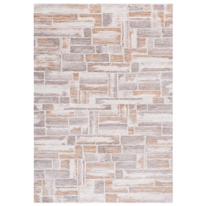 Safavieh Signature 9'-0&quot x 12'-0&quot Polyester Power Loomed Rug in Beige / Gray