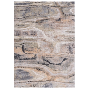 Safavieh Signature 9'-0&quot x 12'-0&quot Polyester Power Loomed Rug in Beige / Gray