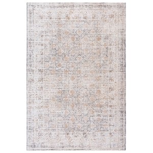 Safavieh Romance 300 5'-3&quot x 7'-6&quot Polyester Power Loomed Rug inIvory/Gray/Brown