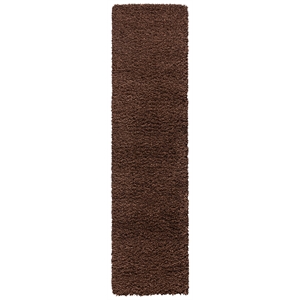 Safavieh California Shag 2'-3&quot x 15'-0&quot Polypropylene Power Loomed Rug in Brown