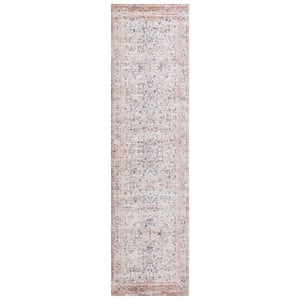 Safavieh Vintage 2'-2&quot x 12'-0&quot Polyester Power Loomed Rug in Beige/Rust