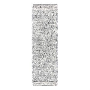 Safavieh Abstract 2'-3&quot x 8'-0&quot Wool Hand Tufted Rug in Ivory / Charcoal