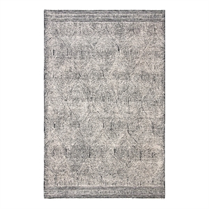 Safavieh Abstract 5'-0&quot x 8'-0&quot Wool Hand Tufted Rug in Ivory / Charcoal
