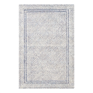 Safavieh Abstract 4'-0&quot x 6'-0&quot Wool Hand Tufted Rug in Ivory / Navy