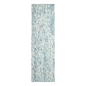 Safavieh Abstract 2'-3&quot x 8'-0&quot Wool Hand Tufted Rug in Ivory / Navy