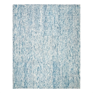 Safavieh Abstract 6'-0&quot x 9'-0&quot Wool Hand Tufted Rug in Ivory / Navy