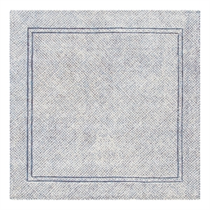 Safavieh Abstract 6'-0&quot x 6'-0&quot Wool Hand Tufted Rug in Ivory / Navy