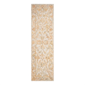 Safavieh Abstract 2'-3&quot x 8'-0&quot Wool Hand Tufted Rug in Beige / Gold