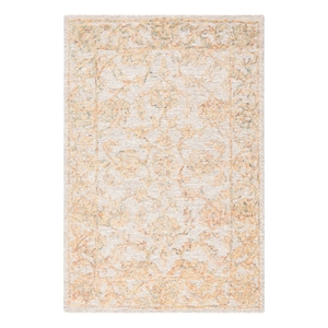 Safavieh Abstract 4'-0&quot x 6'-0&quot Wool Hand Tufted Rug in Beige / Gold