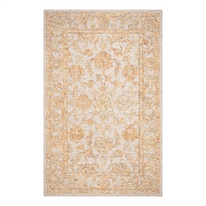 Safavieh Abstract 5'-0&quot x 8'-0&quot Wool Hand Tufted Rug in Beige / Gold