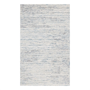 Safavieh Abstract 3'-0&quot x 5'-0&quot Wool and Cotton Hand Tufted Rug in Blue / Ivory