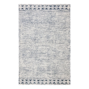 Safavieh Abstract 5'-0&quot x 8'-0&quot Wool Hand Tufted Rug in Ivory / Navy