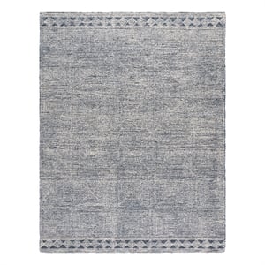 Safavieh Abstract 8'-0&quot x 10'-0&quot Wool Hand Tufted Rug in Ivory / Navy