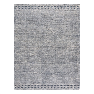 Safavieh Abstract 9'-0&quot x 12'-0&quot Wool Hand Tufted Rug in Ivory / Navy