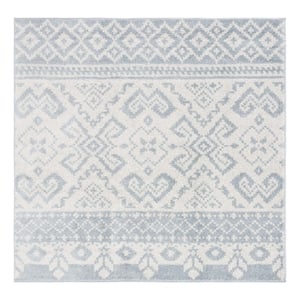 Safavieh Adirondack6'-0&quotx6'-0&quotJute and Polyester Power Loomed Rug in Slate/Ivory