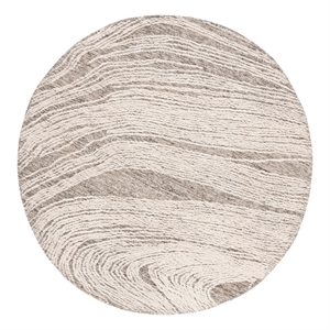 Safavieh Abstract 4'-0&quot x 4'-0&quot Wool Hand Tufted Rug in Charcoal / Ivory