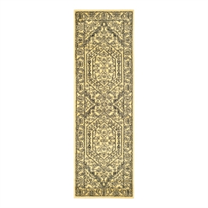 Safavieh Adirondack2'-6&quotx22'-0&quotJute and Polyester Power Loomed Rug in Gold/Black