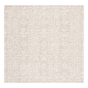 Safavieh Abstract 6'-0&quot x 6'-0&quot Wool Hand Tufted Rug in Beige / Light Brown
