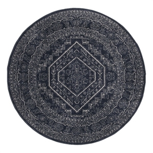 Safavieh Adirondack6'-0&quot x6'-0&quotJute and Polyester Power Loomed Rug in Navy/Ivory