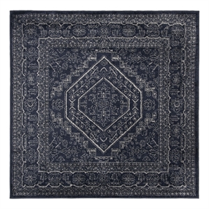 Safavieh Adirondack 6'-0&quotx6'-0&quotJute and Polyester Power Loomed Rug in Navy/Ivory
