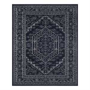 Safavieh Adirondack8'-0&quotx10'-0&quotJute and Polyester Power Loomed Rug in Navy/Ivory